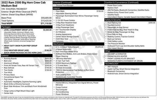 2022 RAM 2500 Big Horn Crew Cab 4x4 6'4' Box