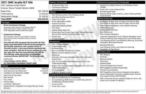 Ebony Twilight Metallic 2021 GMC Acadia SLT