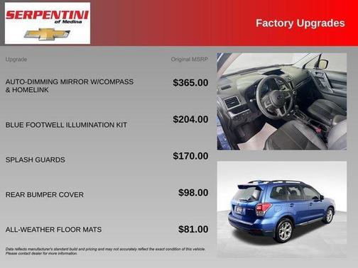 Quartz Blue Pearl 2018 Subaru Forester 2.5i Touring