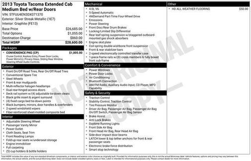 Silver Streak 2013 Toyota Tacoma Base
