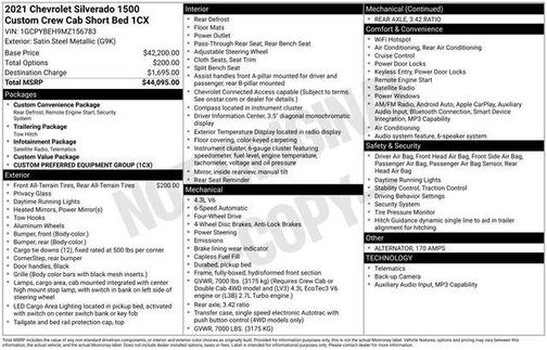 Satin Steel Metallic 2021 Chevrolet Silverado 1500 Custom