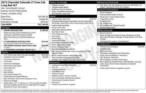 Summit White 2015 Chevrolet Colorado LT