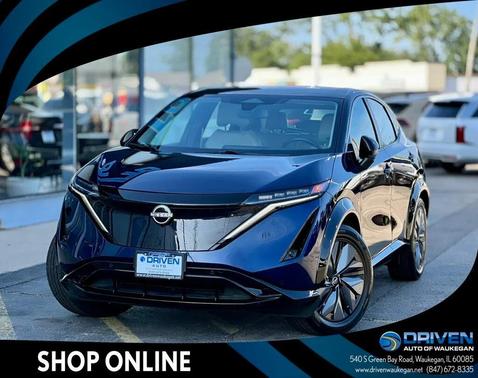 Deep Ocean Blue Pearl/Black Diamond Pearl 2024 Nissan ARIYA ENGAGE FWD