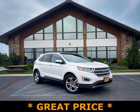 White Platinum Clearcoat Metallic 2015 Ford Edge Titanium