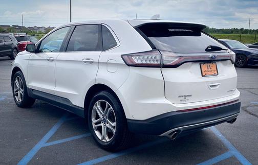 White Platinum Clearcoat Metallic 2015 Ford Edge Titanium