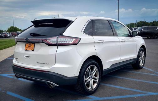 White Platinum Clearcoat Metallic 2015 Ford Edge Titanium