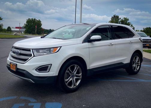 White Platinum Clearcoat Metallic 2015 Ford Edge Titanium