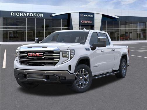 Glacier White Tricoat 2026 GMC Sierra 1500 SLT