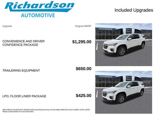 Summit White 2023 Chevrolet Traverse LT Cloth