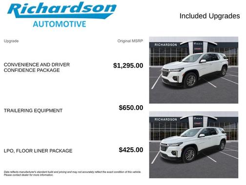 Summit White 2023 Chevrolet Traverse LT Cloth