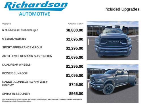 2018 RAM 3500 Laramie Crew Cab 4x4 8' Box