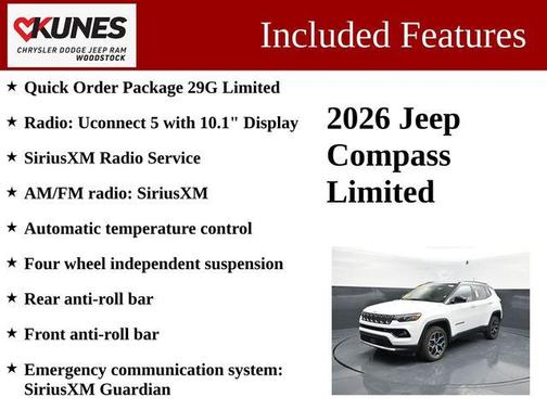Bright White Clearcoat 2026 Jeep Compass Limited