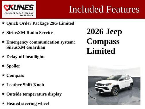 Bright White Clearcoat 2026 Jeep Compass Limited
