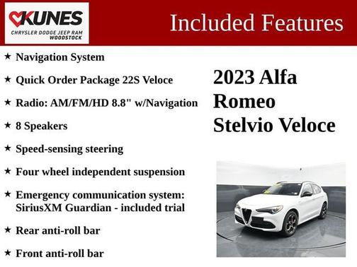 Alfa White 2023 Alfa Romeo Stelvio Veloce AWD