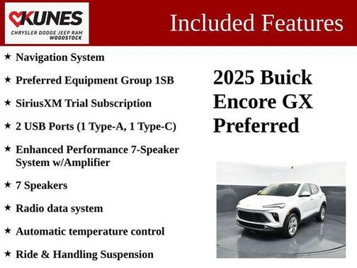 Summit White 2025 Buick Encore GX Preferred