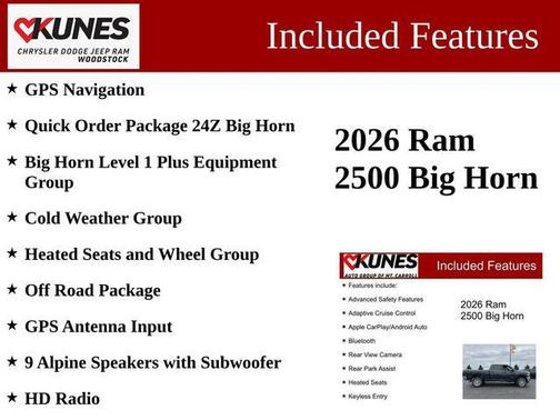 Forged Blue Metallic 2026 RAM 2500 Big Horn Crew Cab 4x4 6'4' Box