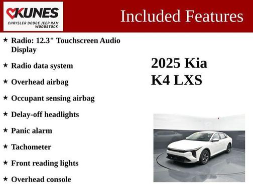 Snow White Pearl 2025 Kia K4 LXS