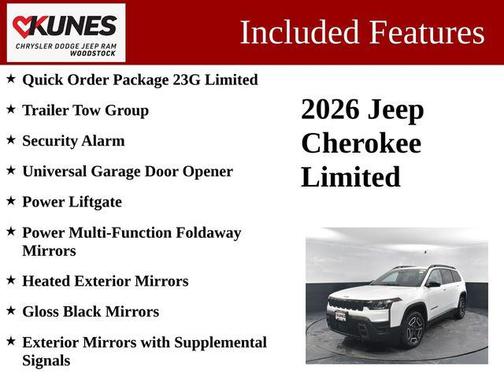 Bright White Clearcoat 2026 Jeep Cherokee Limited