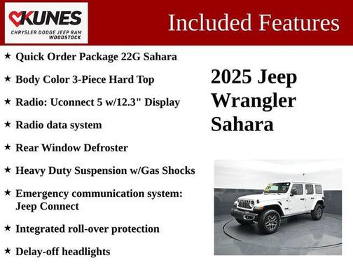 Bright White Clearcoat 2025 Jeep Wrangler 4-Door Sahara 4x4