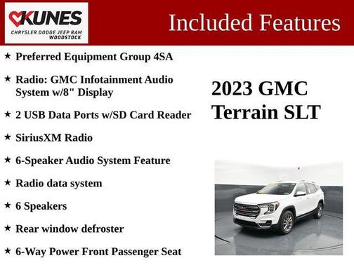 Summit White 2023 GMC Terrain SLT