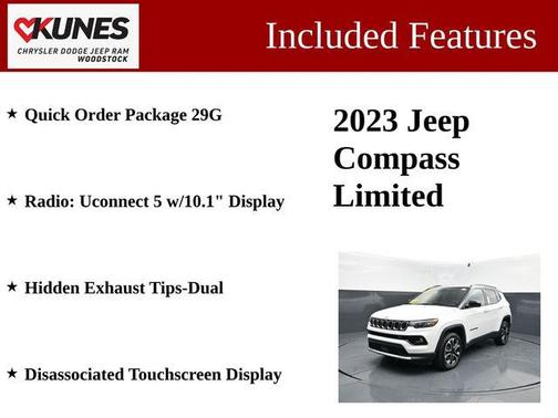 Bright White Clearcoat 2023 Jeep Compass Limited