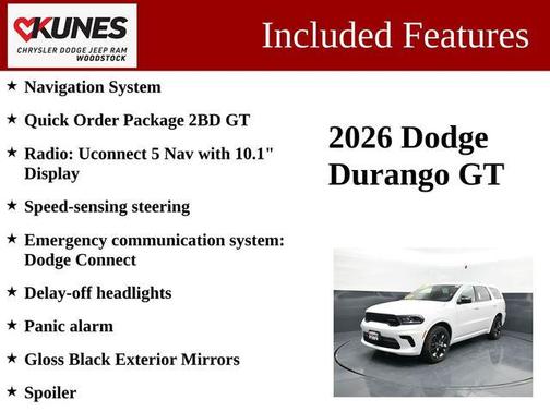 White Knuckle Clearcoat 2026 Dodge Durango GT