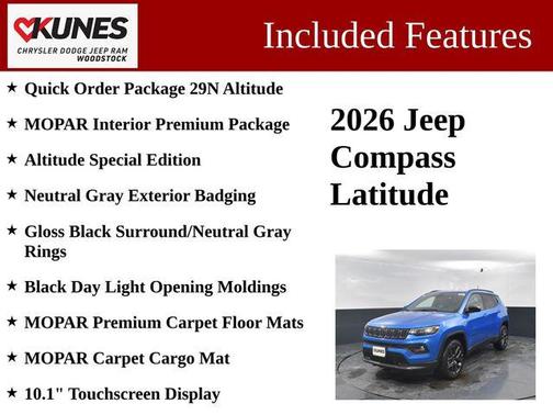 Hydro Blue Pearlcoat 2026 Jeep Compass Latitude