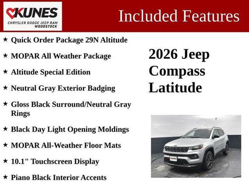 Silver Zynith Metallic Clearcoat 2026 Jeep Compass Latitude