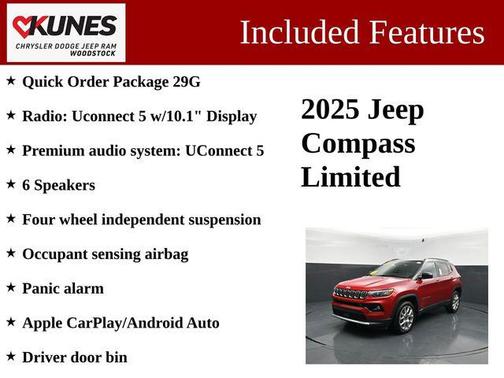Red Hot Pearlcoat 2025 Jeep Compass Limited