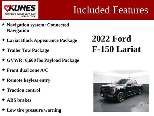 Agate Black Metallic 2022 Ford F-150 Lariat