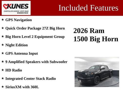 Diamond Black Crystal Pearlcoat 2026 RAM 1500 Big Horn/Lone Star