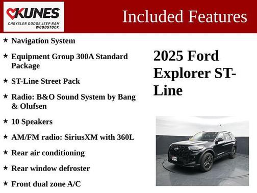 Black Metallic 2025 Ford Explorer ST-Line