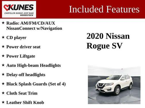 Pearl White Tricoat 2020 Nissan Rogue SV
