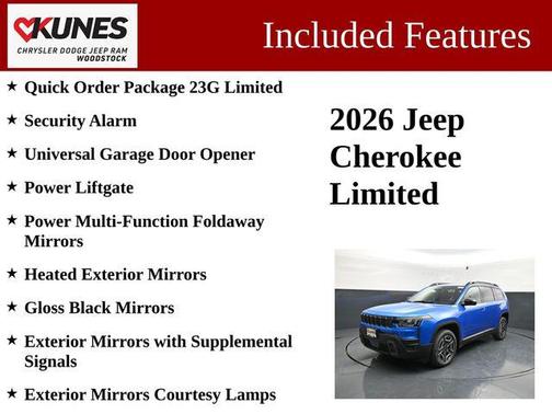 Hydro Blue Pearlcoat 2026 Jeep Cherokee Limited