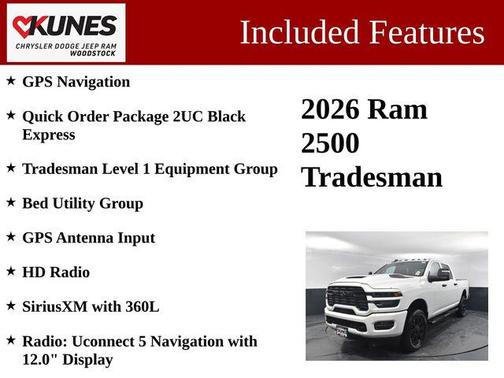 Bright White Clearcoat 2026 RAM 2500 Black Express