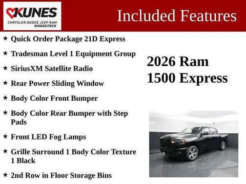 Diamond Black Crystal Pearlcoat 2026 RAM 1500 Express