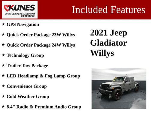 Sting-Gray Clearcoat 2021 Jeep Gladiator Willys 4x4