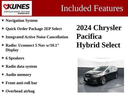 Diamond Black Crystal Pearlcoat 2024 Chrysler Pacifica Hybrid Select