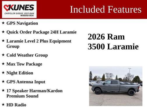 Ceramic Gray Clearcoat 2026 RAM 3500 Laramie Crew Cab 4x4 8' Box