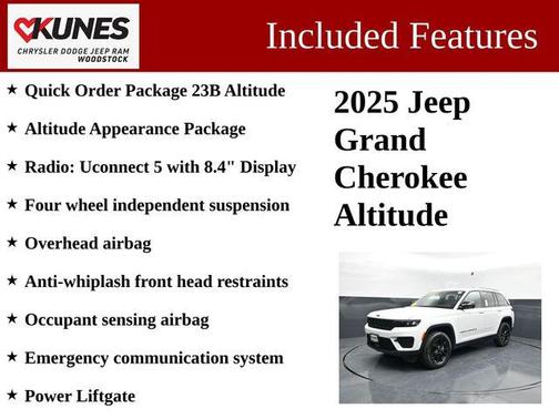 Bright White Clearcoat 2025 Jeep Grand Cherokee Altitude