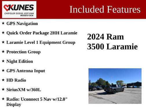 Granite Crystal Metallic Clearcoat 2024 RAM 3500 Laramie Mega Cab 4x4 6'4' Box