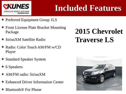 Blue Velvet Metallic 2015 Chevrolet Traverse LS