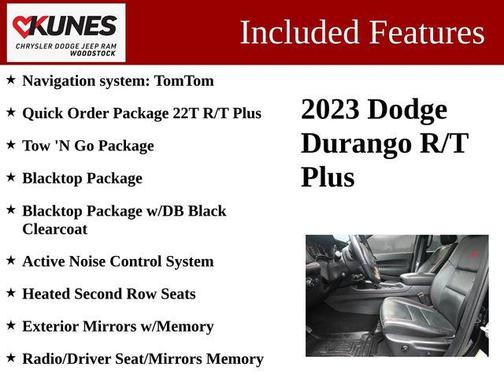 DB Black Clearcoat 2023 Dodge Durango R/T Plus AWD