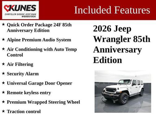 Bright White Clearcoat 2026 Jeep Wrangler 85th Anniversary