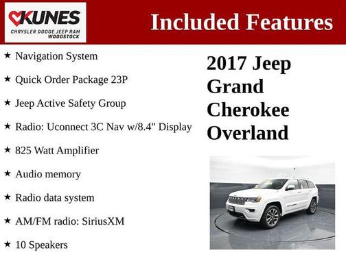 Bright White Clearcoat 2017 Jeep Grand Cherokee Overland