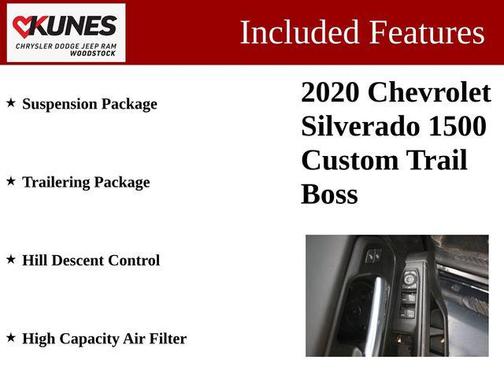 Black 2020 Chevrolet Silverado 1500 Custom Trail Boss
