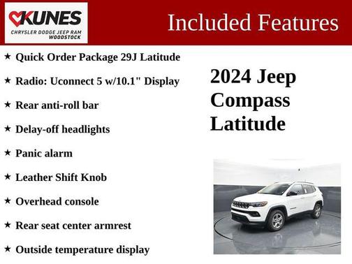Bright White Clearcoat 2024 Jeep Compass Latitude