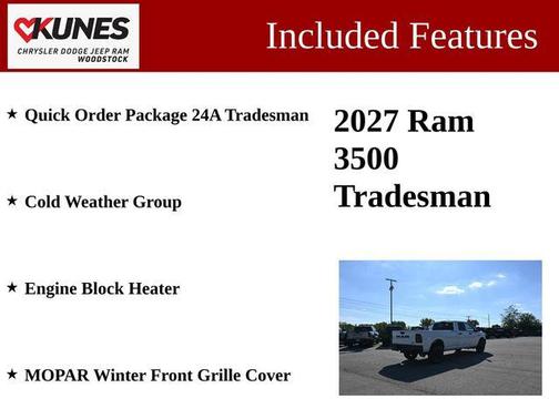 Bright White Clearcoat 2027 RAM 3500 Tradesman
