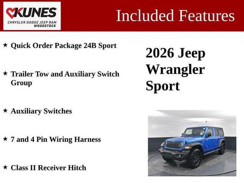 Hydro Blue Pearlcoat 2026 Jeep Wrangler Sport