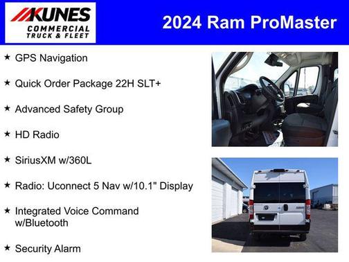 Bright White Clearcoat 2024 RAM ProMaster 3500 Window Van High Roof